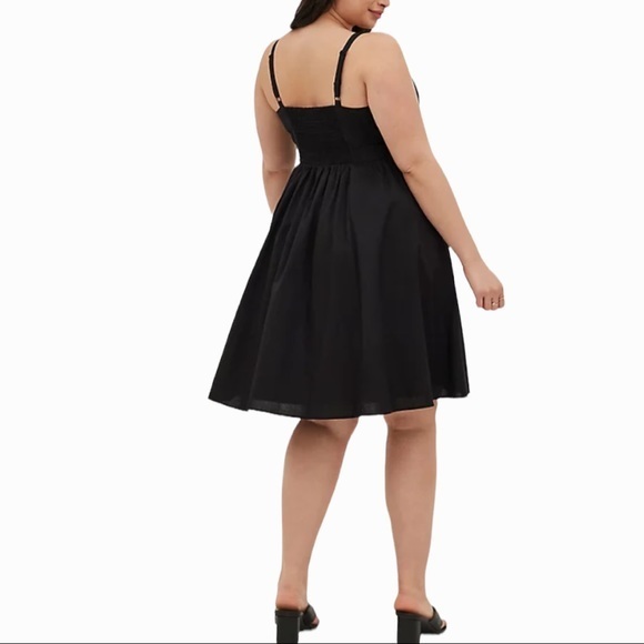 Torrid black fit and flare sundress size 3X - Picture 4 of 12